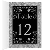 Carte de table florale noire et en eau douce (Intérieur (Droit))