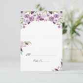 Carte de table florale | Vous pliez Violet (Debout devant)