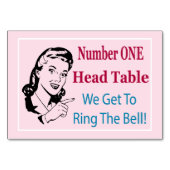 Carte de table Funny Bunco Head (Dos)