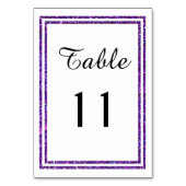 Carte de table - Garniture de faux paillettes viol (Dos)
