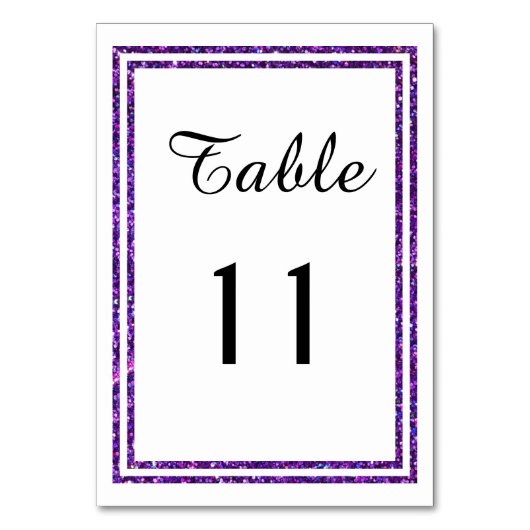 Carte de table - Garniture de faux paillettes viol (Par défaut)