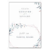 Carte de table géométrique Rose Gold Dusty Blue Gr (Par défaut)