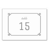 Carte de table Gray Déco Chic (Dos)