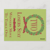 Carte de table Holly Wreath Bunco #2 (Dos)