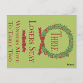 Carte de table Holly Wreath Bunco #3 (Dos)