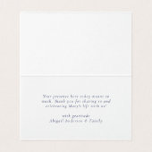 Carte de table In Love Memory Butterfly Funeral (Inside Unfolded)