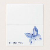 Carte de table In Love Memory Butterfly Funeral (Outside Unfolded)