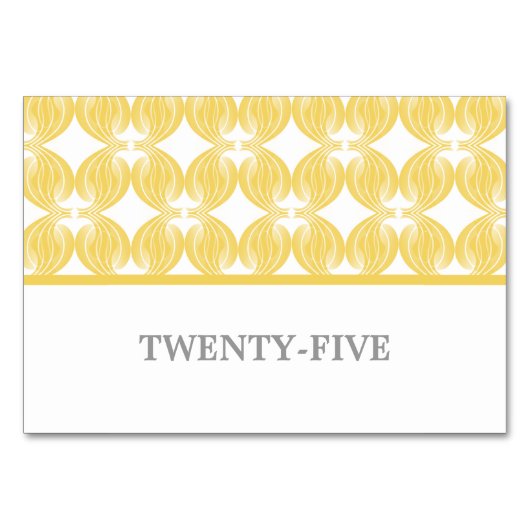 Carte de table Jaune moderne (Devant)