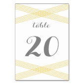 Carte de table Jaune moderne (Dos)