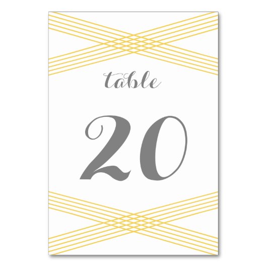 Carte de table Jaune moderne (Par défaut)