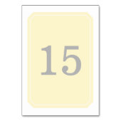 Carte de table Jaune Simplement Élégante (Dos)
