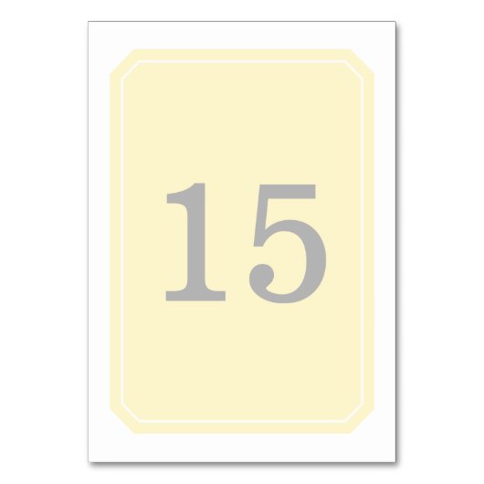 Carte de table Jaune Simplement Élégante (Par défaut)