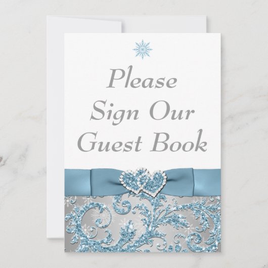 Carte de table Joined Hearts Winter Wonderland (Devant)