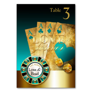 Carte de table Las Vegas Casino DEMANDER DES NOMS