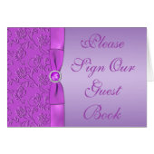 Carte de table Lavender et Purple Reception (Devant horizontal)