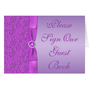 Carte de table Lavender et Purple Reception