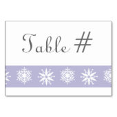 Carte de table Lavender pour les flocons de neige (Dos)