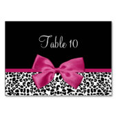 Carte de table Leopard moderne Vivacid rose ruban (Dos)