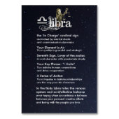 Carte de table Libra Center (Dos)