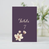Carte de table Magnolia Élégant Chic (Debout devant)
