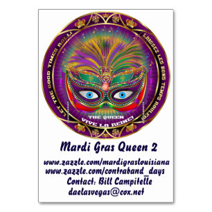 Carte de table Mardi Gras