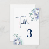 Carte de table mariage (Devant / Derrière)