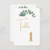 Carte de table mariage (Devant / Derrière)