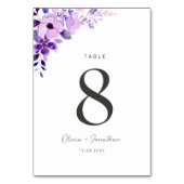 Carte de table Mariage à thème pourpre (Par défaut)