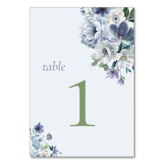 Carte de table Mariage bleu poudre (Par défaut)