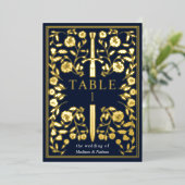 Carte de table Mariage Blue Royal Medieval (Debout devant)