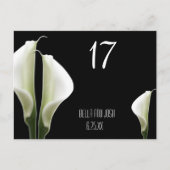Carte de table Mariage Calla Lily Postca (Devant)