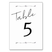 Carte de table mariage calligraphie moderne minima (Dos)