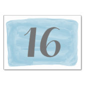 Carte de table Mariage couleur bleu (Dos)
