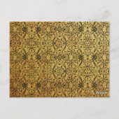 Carte de table mariage damassé en or noir verni vi (Dos)