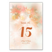 Carte de table mariage de brouillard automne autm3 (Par défaut)