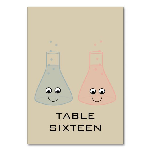 Carte de table Mariage de chimie (Dos)