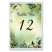 Carte de table Mariage de la feuille de soirée enc (Dos)