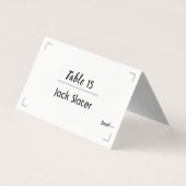 Carte de table Mariage de script manuscrit simple (Front)