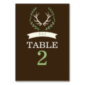 Carte de table Mariage Deer Antler (Dos)