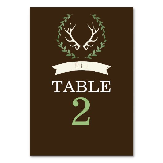 Carte de table Mariage Deer Antler (Par défaut)