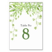 Carte de table Mariage Floral Clover de verdure (Dos)