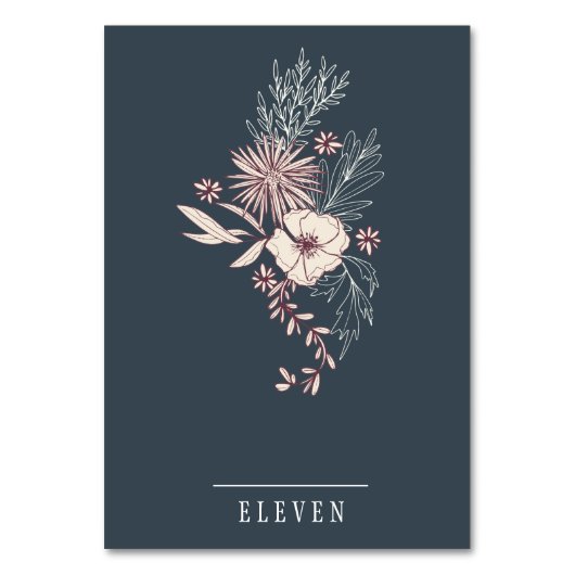 Carte de table Mariage floral crème moderne (Par défaut)