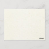 Carte de table Mariage Floral Orange violet d'auto (Dos)