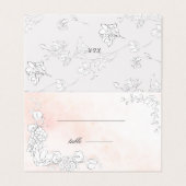 Carte de table Mariage florale subtile moderne (Outside Unfolded)