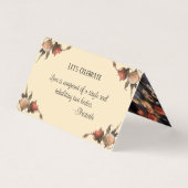 Carte de table Mariage gothique floral Kisser Skel (Back)