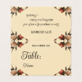Carte de table Mariage gothique floral Kisser Skel (Outside Unfolded)