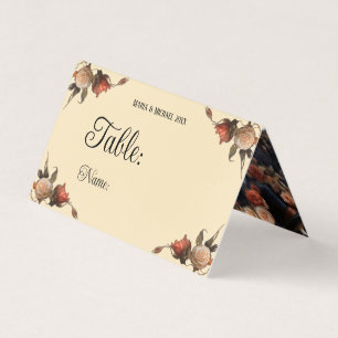 Carte de table Mariage gothique floral Kisser Skel
