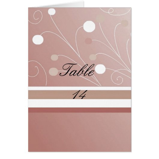 Carte de table mariage marron (Devant)