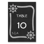 Carte de table Mariage nautique Chalkboard (Dos)