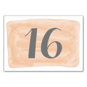 Carte de table Mariage orange aquarelle (Dos)